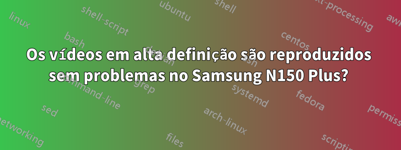 Os vídeos em alta definição são reproduzidos sem problemas no Samsung N150 Plus?