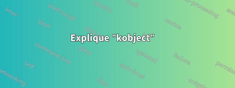 Explique "kobject" 