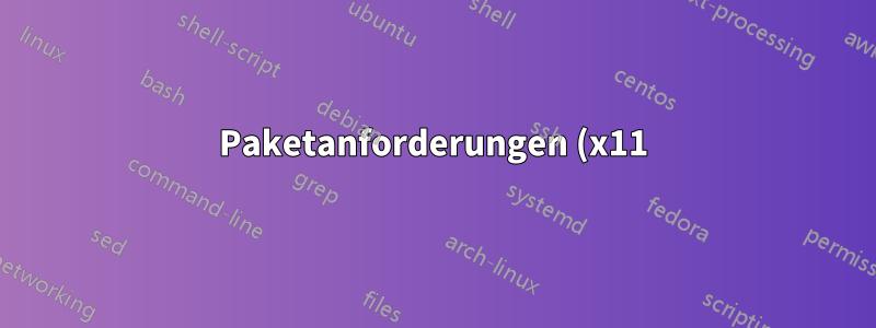 Paketanforderungen (x11) wurden nicht erfüllt (Umgebungsvariablen festlegen)