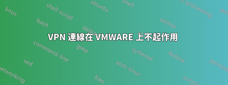 VPN 連線在 VMWARE 上不起作用