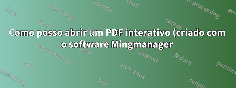 Como posso abrir um PDF interativo (criado com o software Mingmanager) no Ubuntu?
