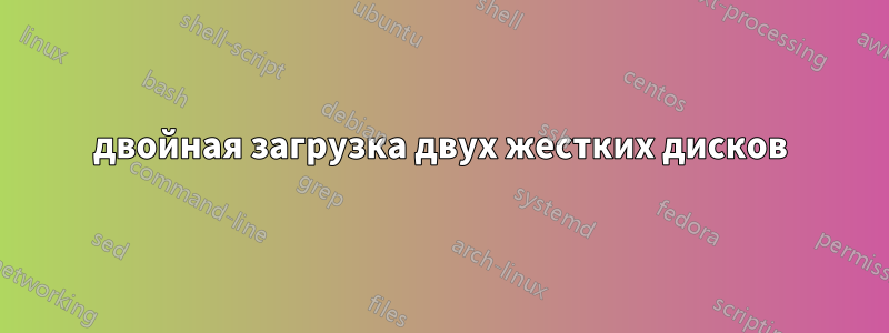 двойная загрузка двух жестких дисков