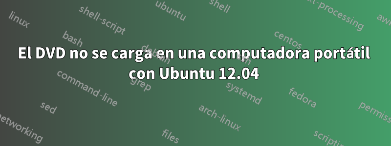 El DVD no se carga en una computadora portátil con Ubuntu 12.04