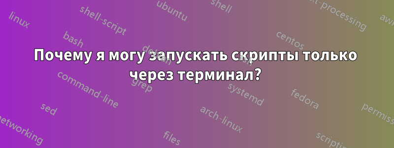 Почему я могу запускать скрипты только через терминал?