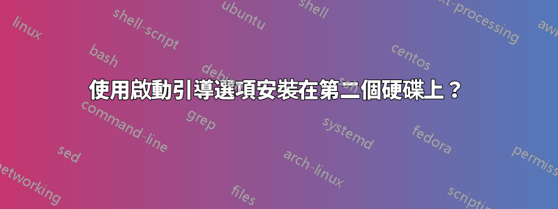 使用啟動引導選項安裝在第二個硬碟上？