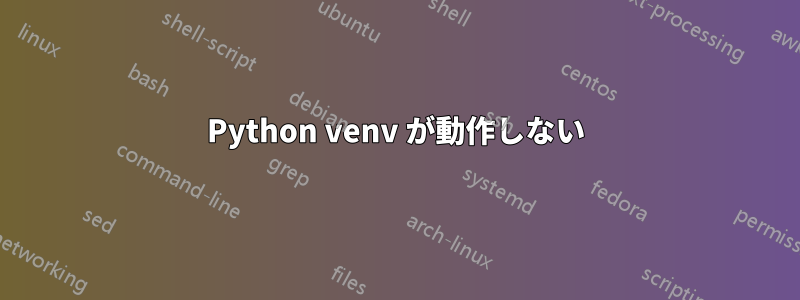 Python venv が動作しない