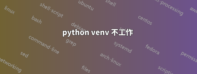 python venv 不工作