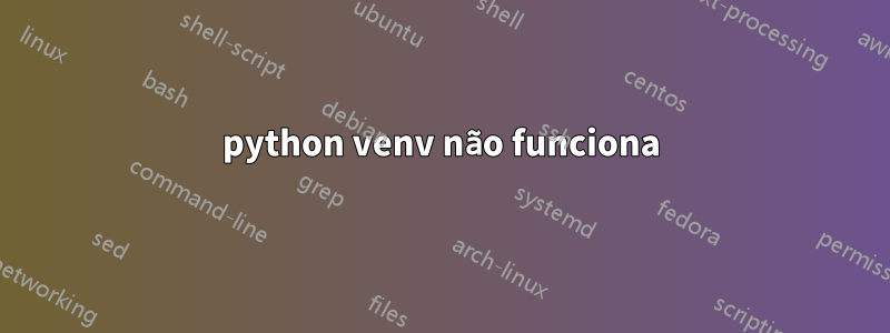 python venv não funciona