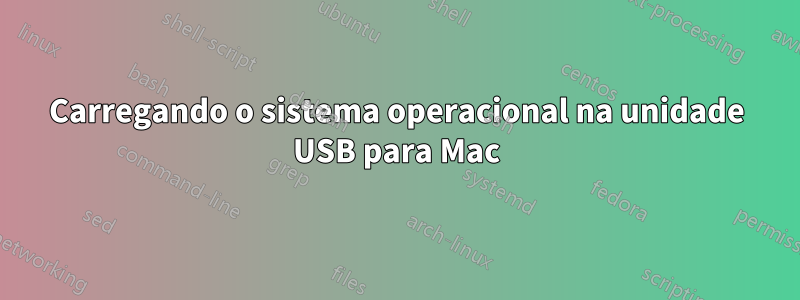 Carregando o sistema operacional na unidade USB para Mac