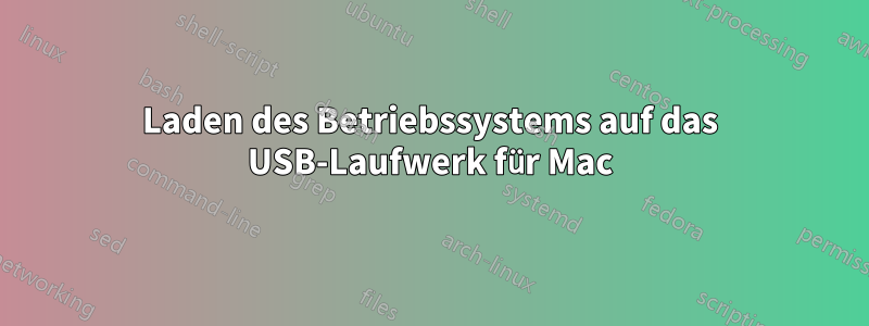 Laden des Betriebssystems auf das USB-Laufwerk für Mac