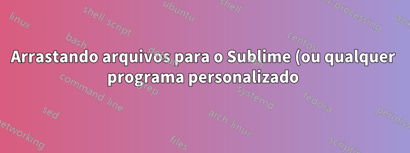 Arrastando arquivos para o Sublime (ou qualquer programa personalizado) no Unity