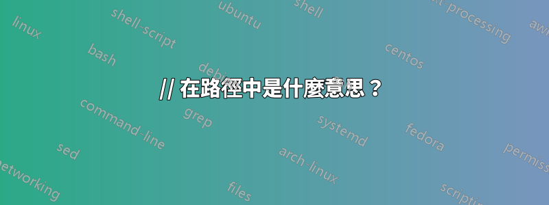 // 在路徑中是什麼意思？