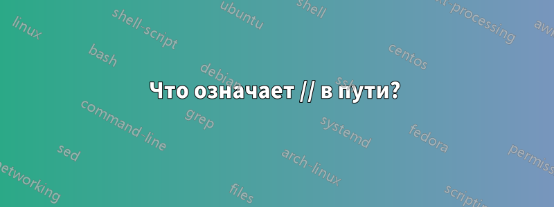 Что означает // в пути?