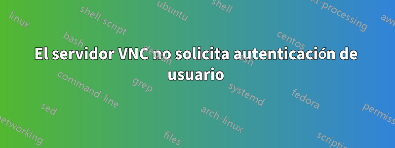 El servidor VNC no solicita autenticación de usuario