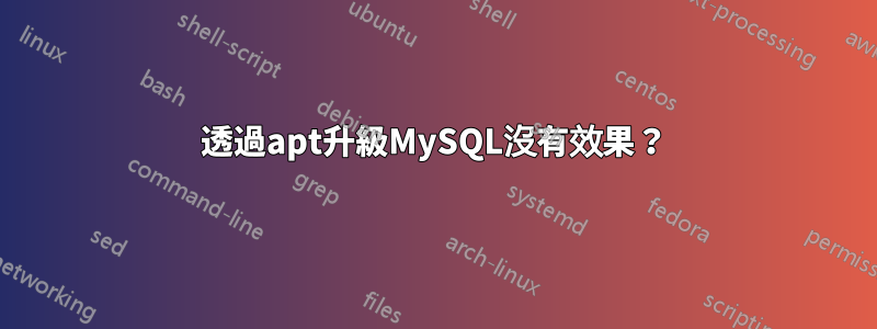 透過apt升級MySQL沒有效果？