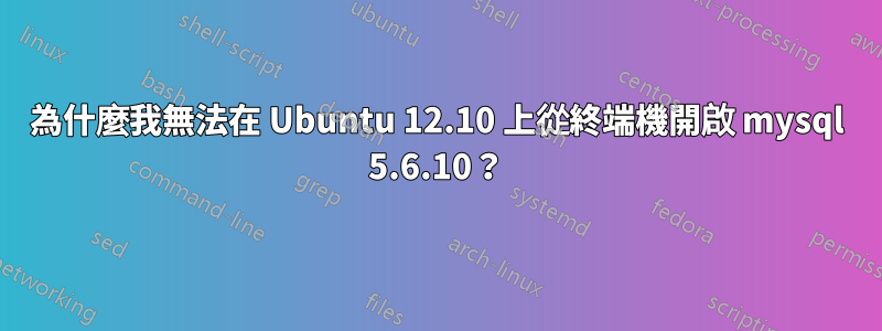 為什麼我無法在 Ubuntu 12.10 上從終端機開啟 mysql 5.6.10？