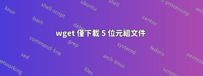 wget 僅下載 5 位元組文件