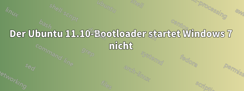 Der Ubuntu 11.10-Bootloader startet Windows 7 nicht