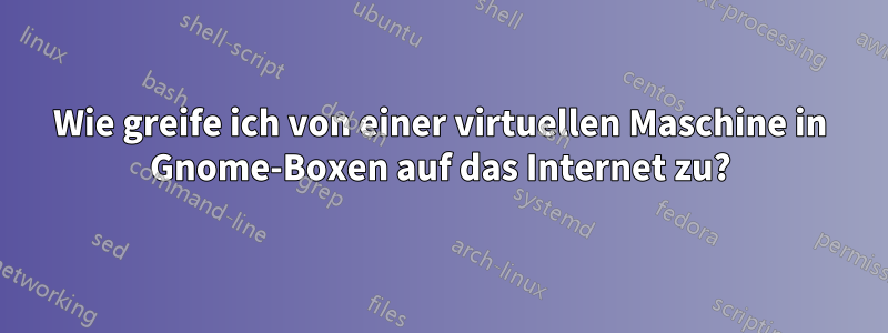 Wie greife ich von einer virtuellen Maschine in Gnome-Boxen auf das Internet zu?