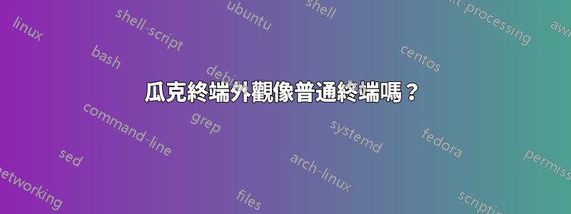 瓜克終端外觀像普通終端嗎？