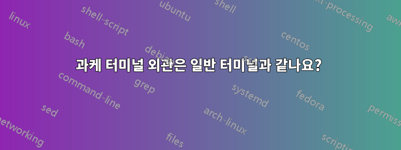 과케 터미널 ​​외관은 일반 터미널과 같나요?