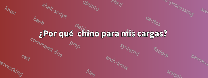 ¿Por qué chino para mis cargas?