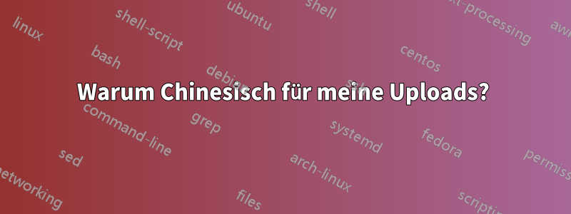 Warum Chinesisch für meine Uploads?