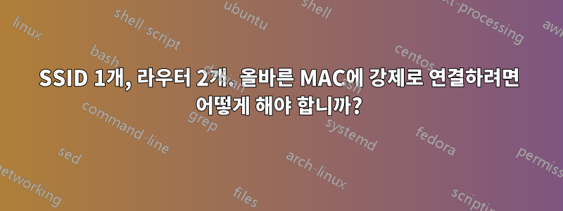 SSID 1개, 라우터 2개. 올바른 MAC에 강제로 연결하려면 어떻게 해야 합니까?