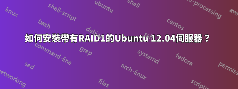 如何安裝帶有RAID1的Ubuntu 12.04伺服器？