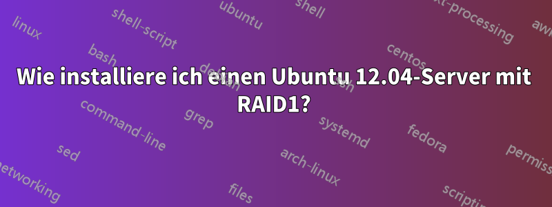 Wie installiere ich einen Ubuntu 12.04-Server mit RAID1?