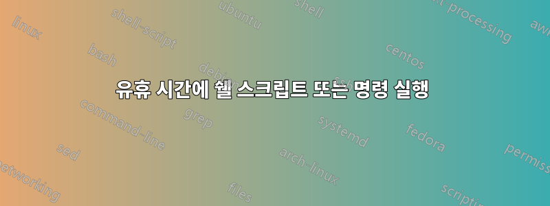 유휴 시간에 쉘 스크립트 또는 명령 실행