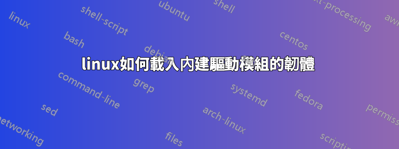 linux如何載入內建驅動模組的韌體