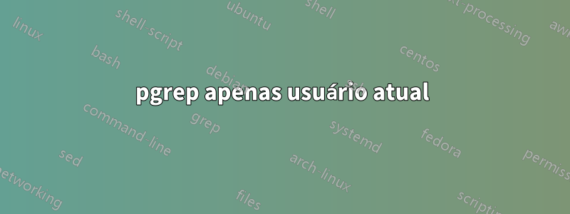 pgrep apenas usuário atual