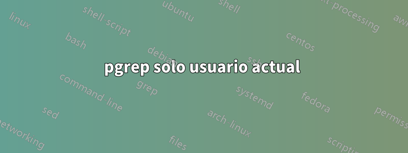 pgrep solo usuario actual