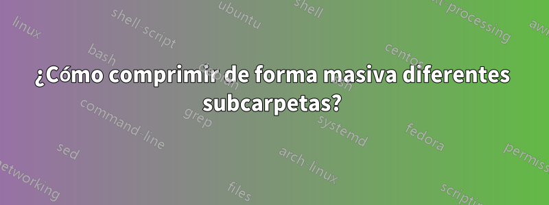 ¿Cómo comprimir de forma masiva diferentes subcarpetas?
