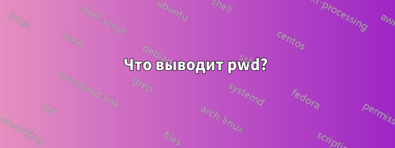 Что выводит pwd?