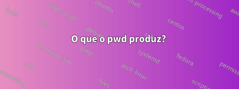 O que o pwd produz?