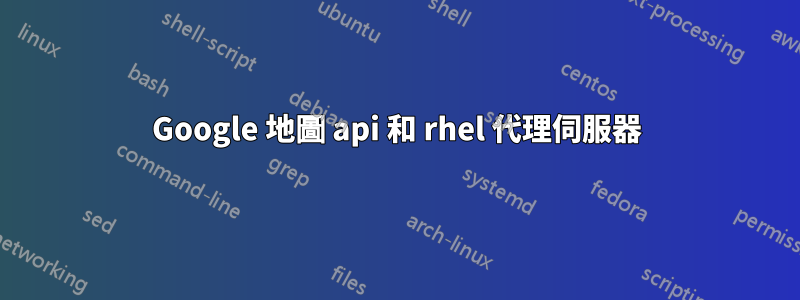 Google 地圖 api 和 rhel 代理伺服器