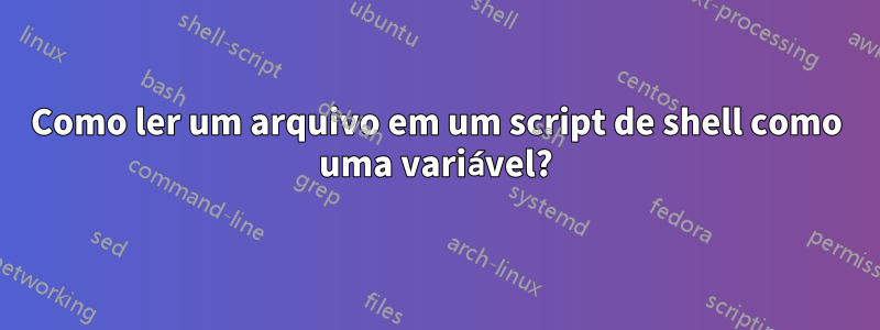Como ler um arquivo em um script de shell como uma variável?