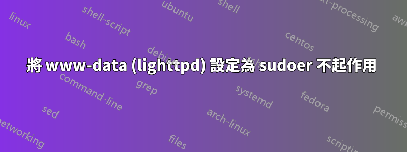 將 www-data (lighttpd) 設定為 sudoer 不起作用