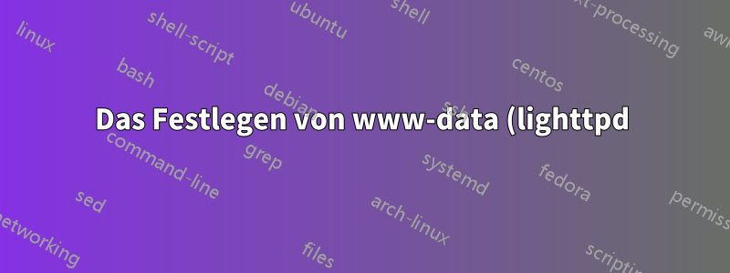 Das Festlegen von www-data (lighttpd) als sudoer funktioniert nicht