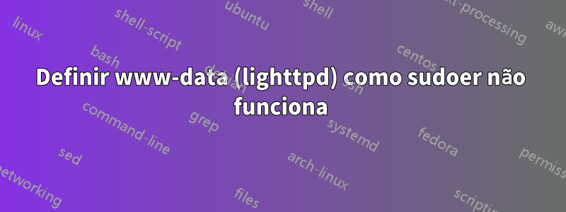 Definir www-data (lighttpd) como sudoer não funciona