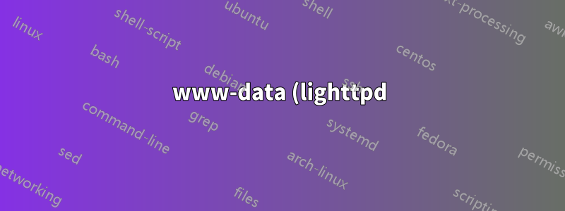 www-data (lighttpd) を sudoer として設定しても機能しない