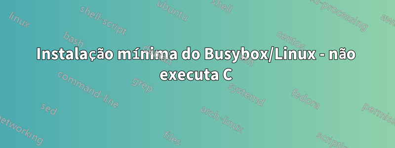 Instalação mínima do Busybox/Linux - não executa C