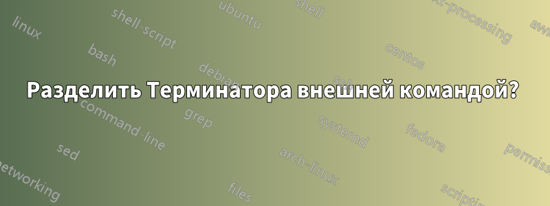 Разделить Терминатора внешней командой?