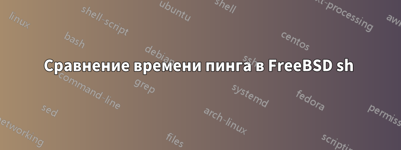 Сравнение времени пинга в FreeBSD sh