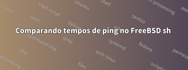 Comparando tempos de ping no FreeBSD sh