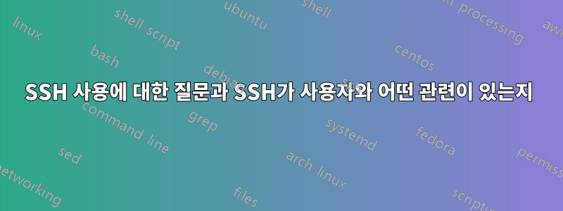 SSH 사용에 대한 질문과 SSH가 사용자와 어떤 관련이 있는지