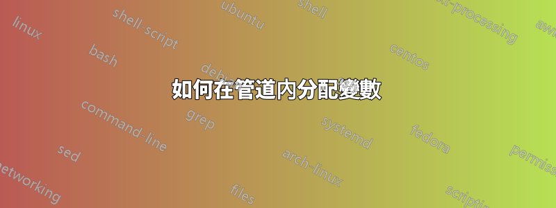 如何在管道內分配變數