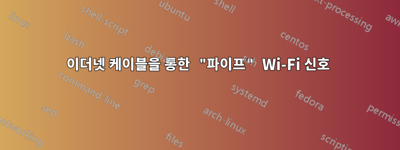 이더넷 케이블을 통한 "파이프" Wi-Fi 신호